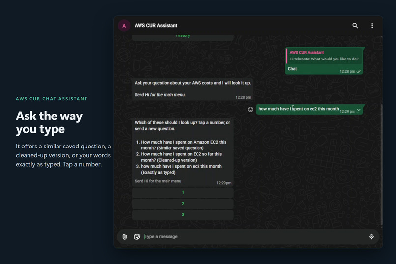 AWS CUR Chat Assistant – screenshot 10