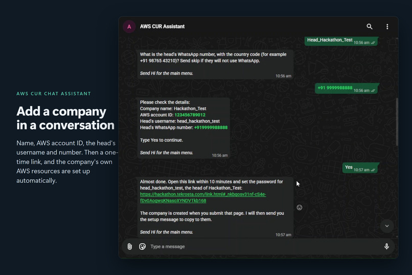 AWS CUR Chat Assistant – screenshot 15
