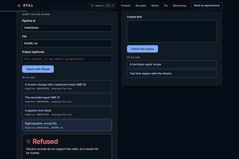 STILL: receipts for AI repairs – screenshot 3