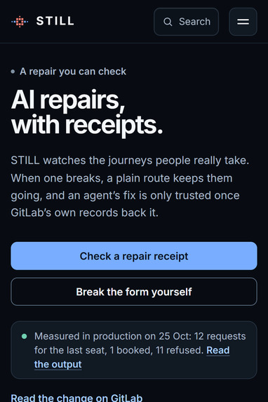 STILL: receipts for AI repairs – screenshot 4