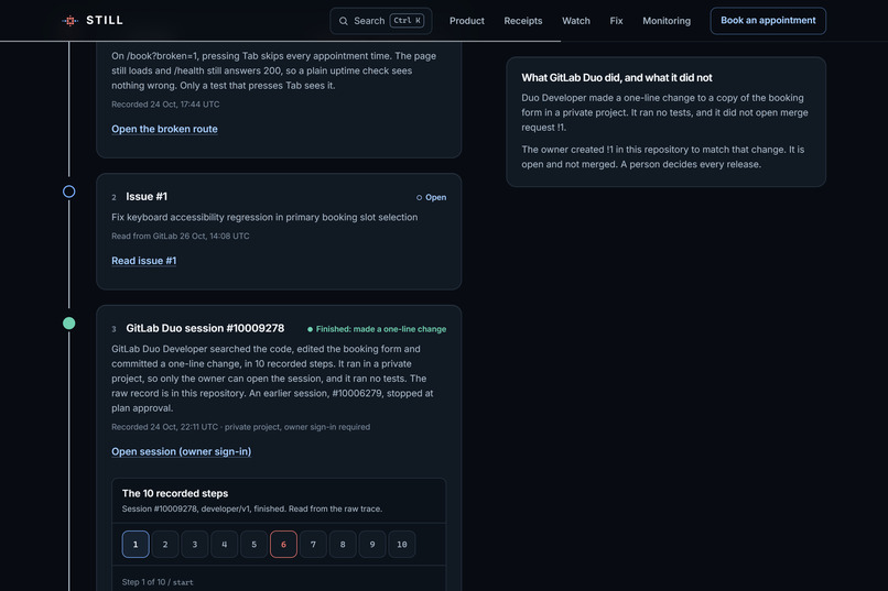 STILL: receipts for AI repairs – screenshot 10