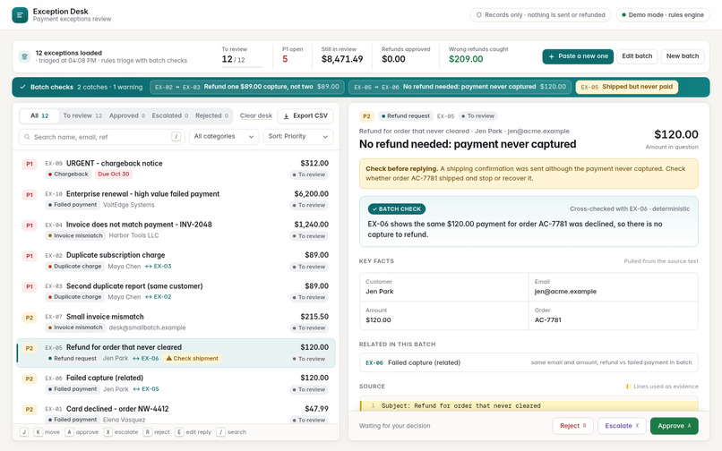 Exception Desk – screenshot 1