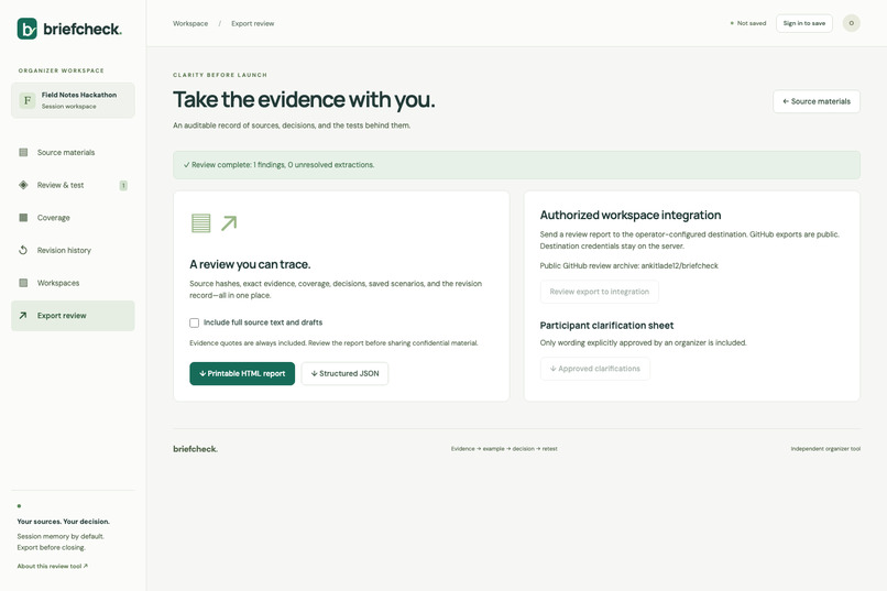 BriefCheck – screenshot 7