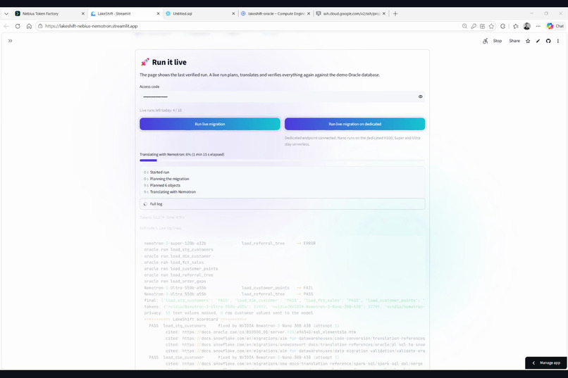 LakeShift: Oracle to Snowflake, Proven – screenshot 3