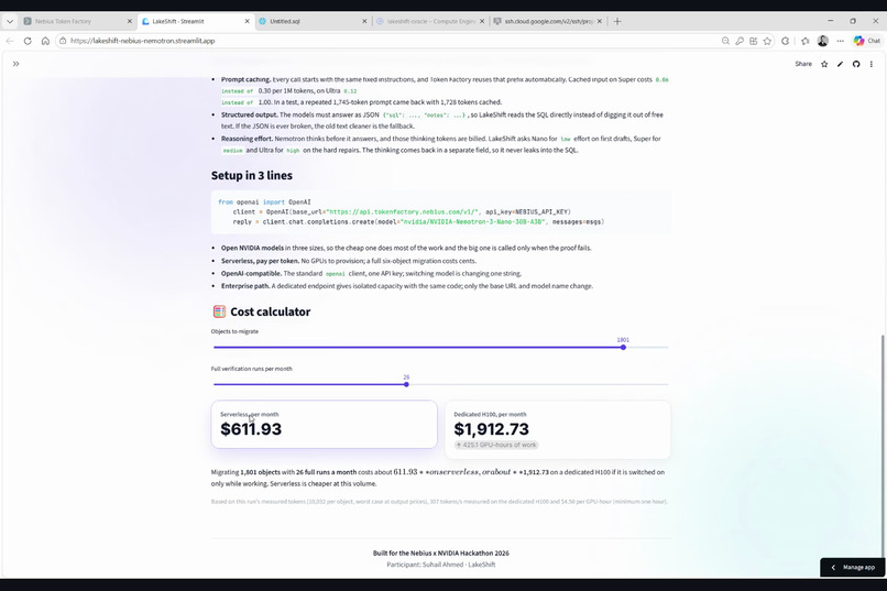 LakeShift: Oracle to Snowflake, Proven – screenshot 11