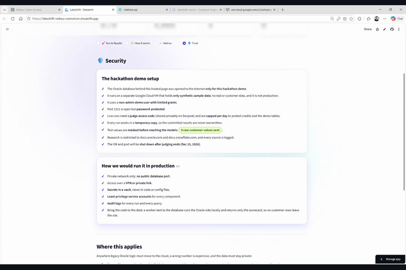 LakeShift: Oracle to Snowflake, Proven – screenshot 12