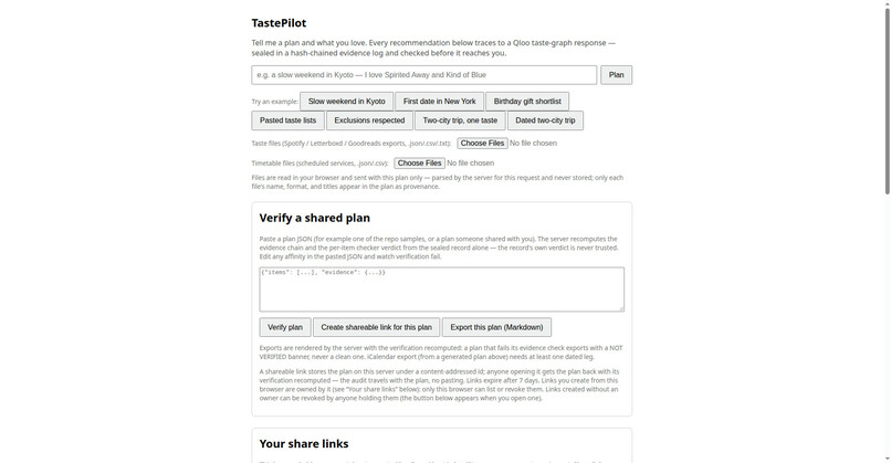 TastePilot – screenshot 2