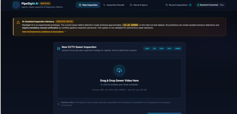 PipeSight AI — Intelligent Pipe Inspection – screenshot 1