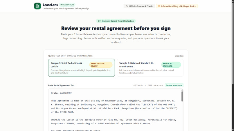 LeaseLens – screenshot 1