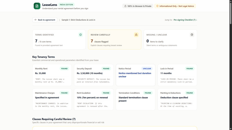 LeaseLens – screenshot 2