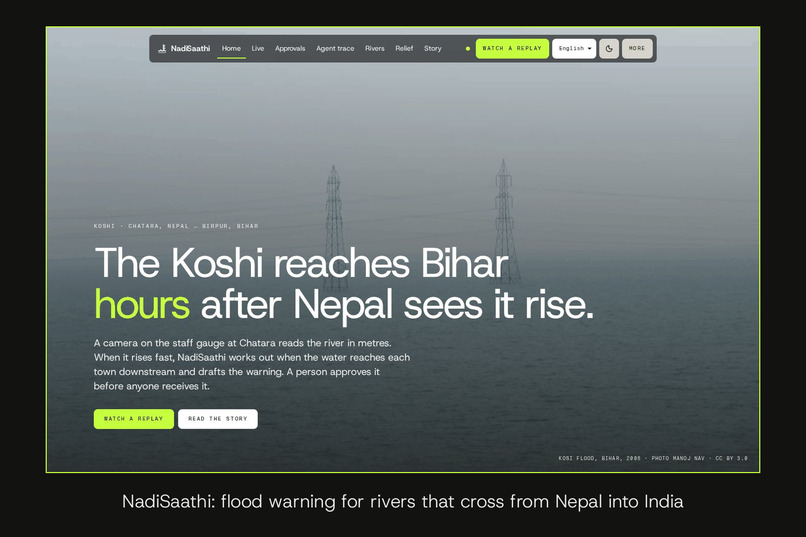 NadiSaathi: a camera reads the river, warns downstream – screenshot 8