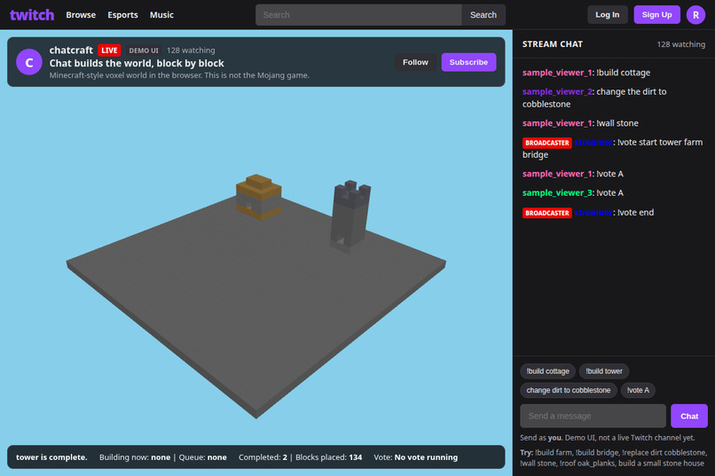 ChatCraft: Chat Builds the World – screenshot 2