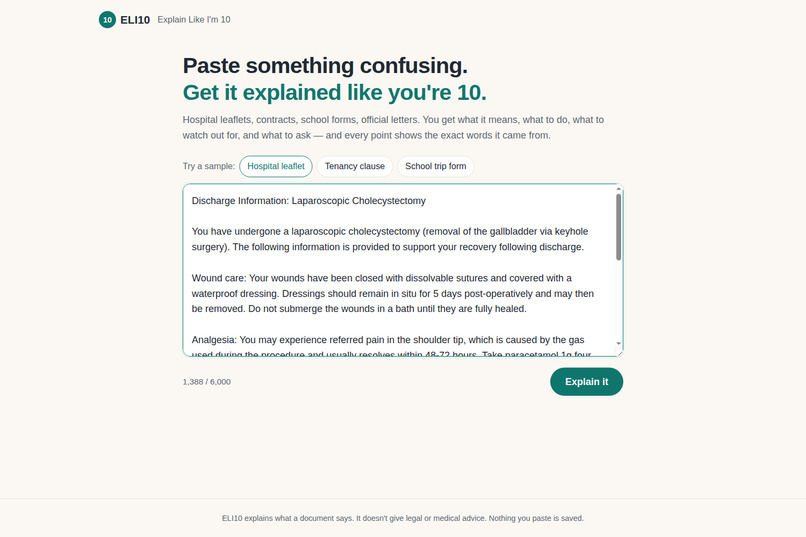  ELI10 — Explain Like I'm 10 – screenshot 1