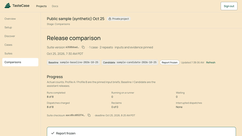 TasteCase – screenshot 9