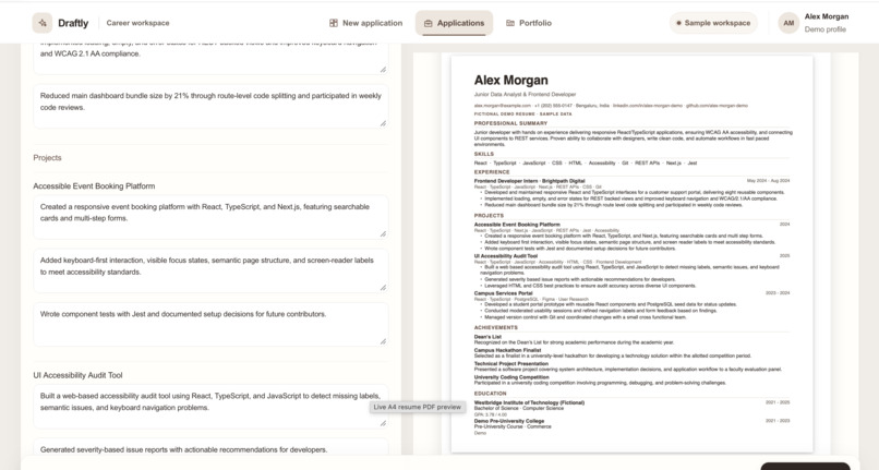 Draftly – AI Job Application Assistant – screenshot 5