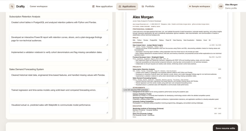 Draftly – AI Job Application Assistant – screenshot 7