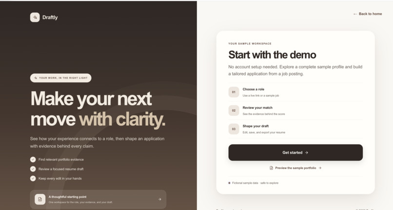Draftly – AI Job Application Assistant – screenshot 2