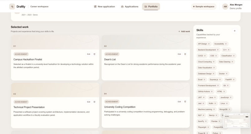Draftly – AI Job Application Assistant – screenshot 8