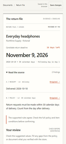 ReturnProof – screenshot 1