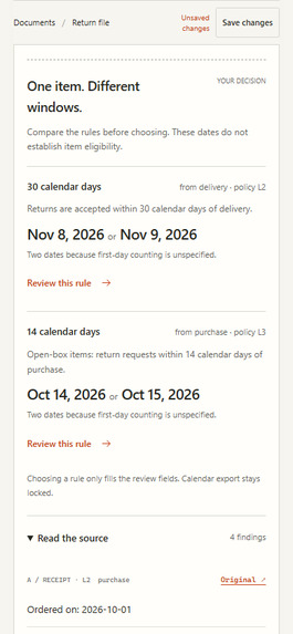 ReturnProof – screenshot 2