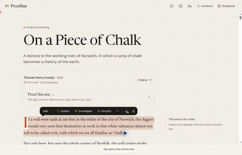 Proofline – screenshot 1
