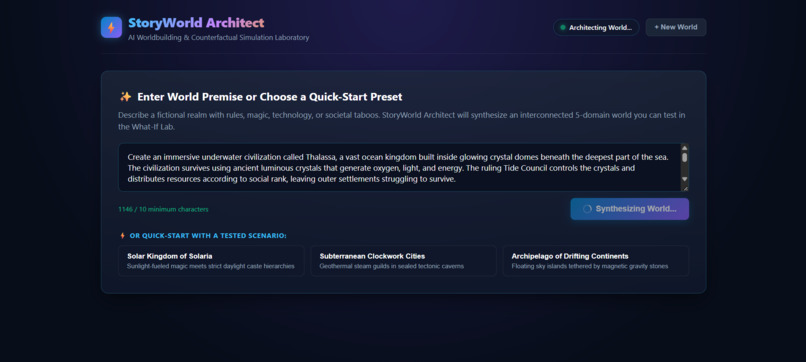StoryWorld Architect – screenshot 1