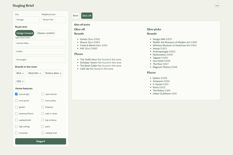 Staging Brief – screenshot 4