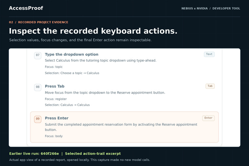 AccessProof – screenshot 2