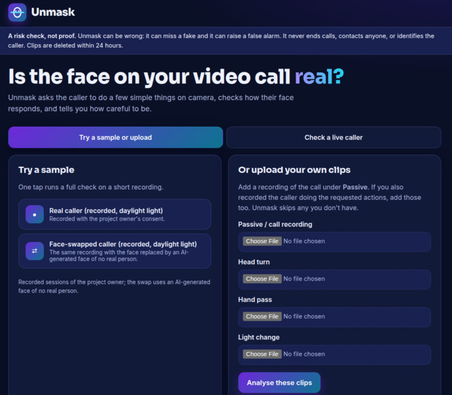 unmask – screenshot 3