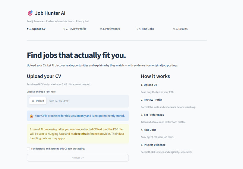 Job Hunter AI – screenshot 1