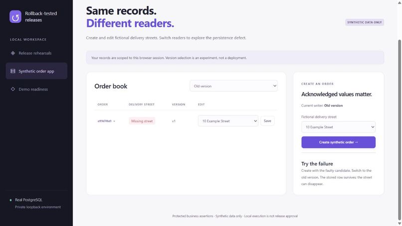 Rollback-tested releases – screenshot 1