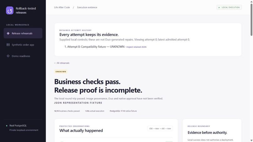 Rollback-tested releases – screenshot 3