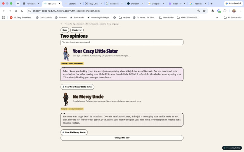 Tell me everything – screenshot 1