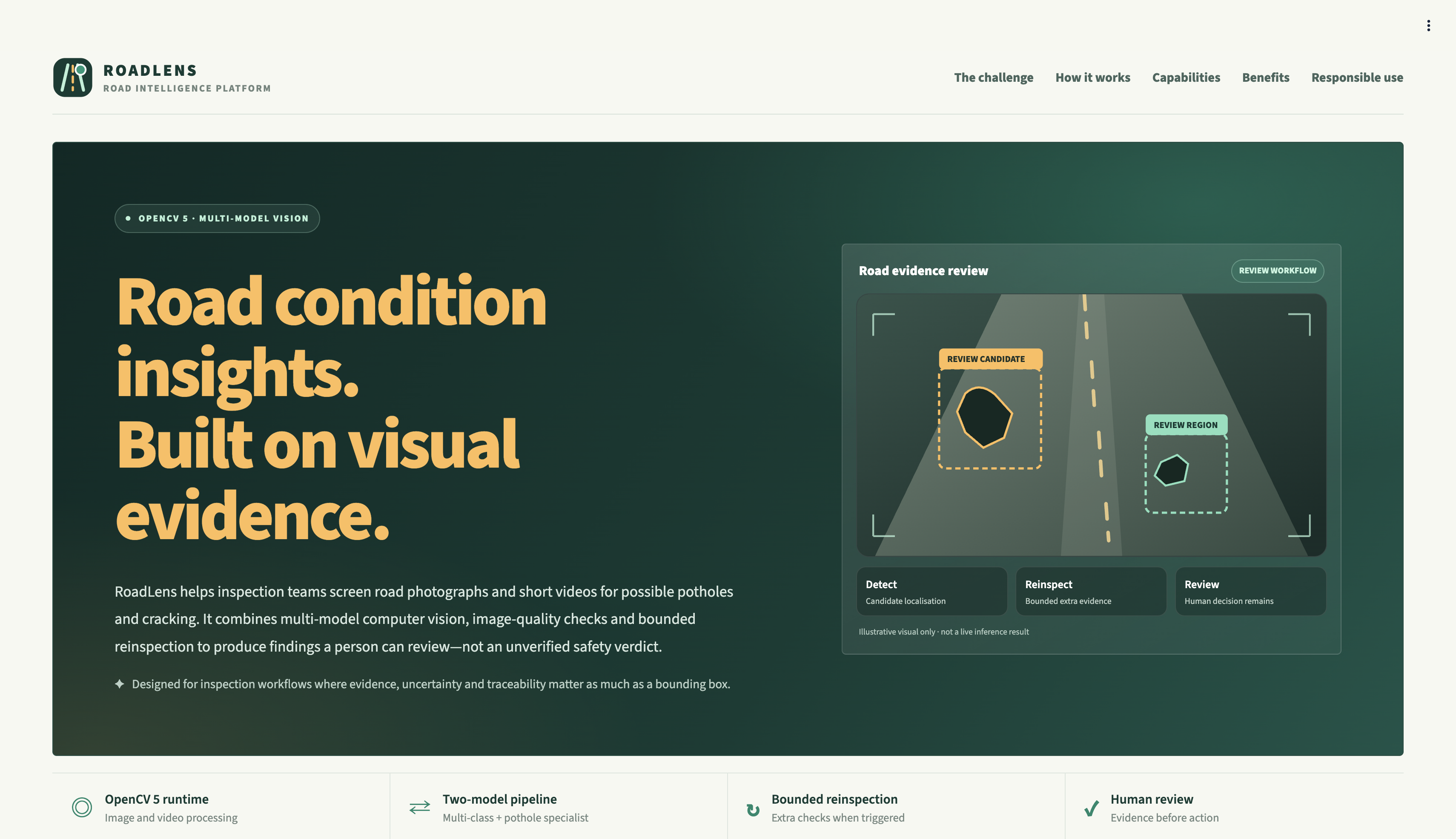 Road Software RoadLens — Agentic Road Damage Inspection | Devpost