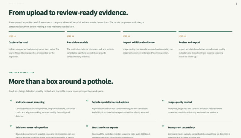 RoadLens — Agentic Road Damage Inspection – screenshot 3