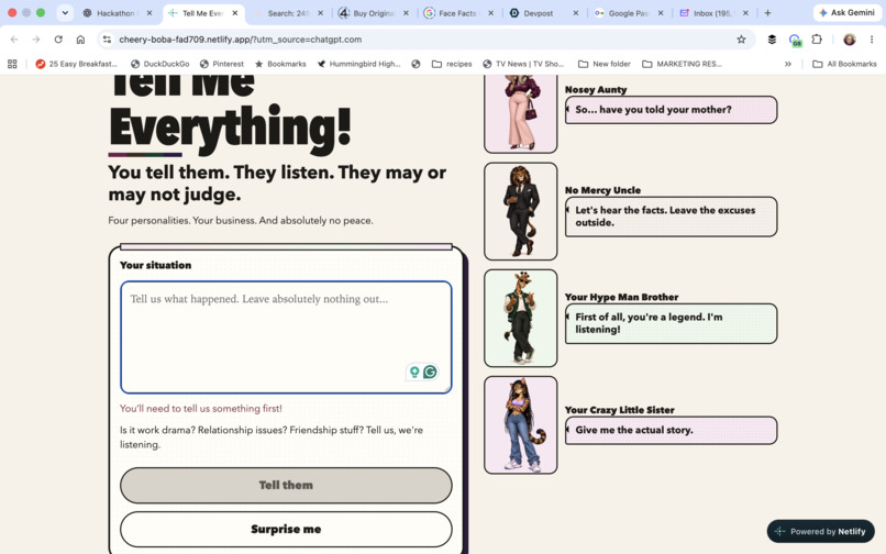 Tell me everything – screenshot 3