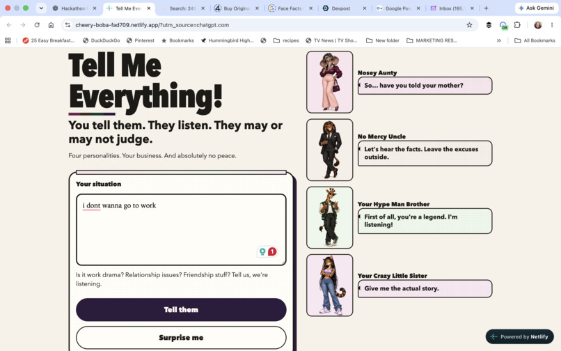 Tell me everything – screenshot 4