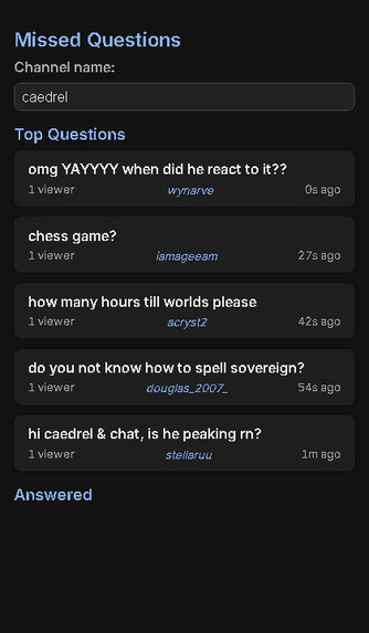 Missed Questions – screenshot 1