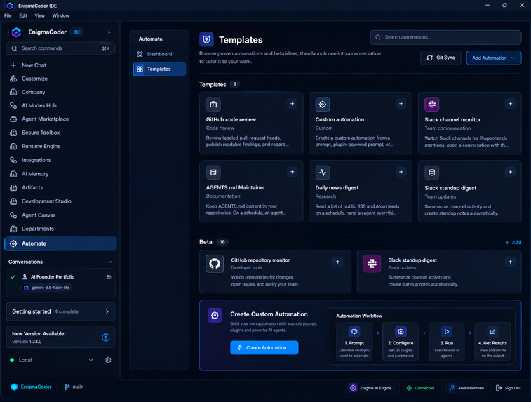 EnigmaCoder IDE – screenshot 2