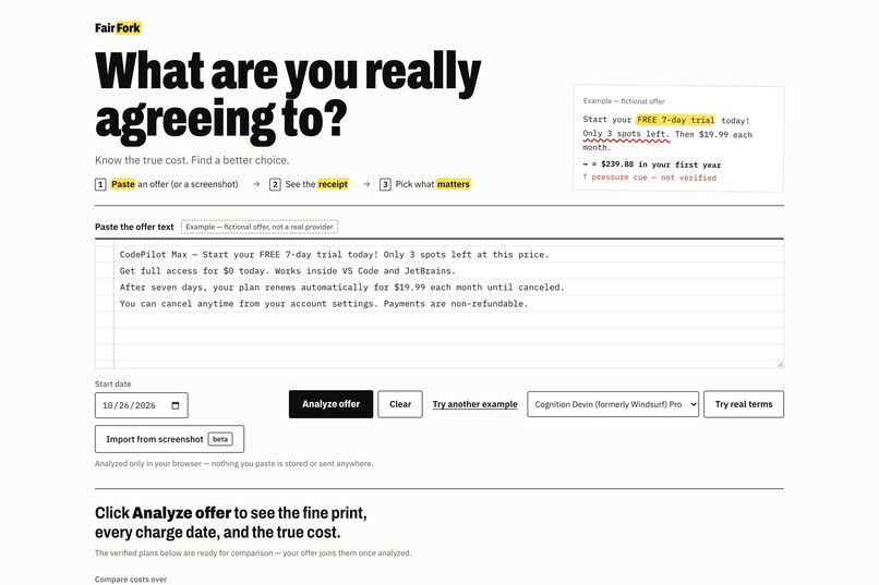 FairFork – screenshot 2