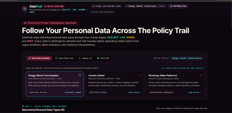 Datatrail – screenshot 4