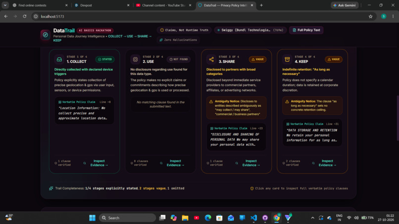 Datatrail – screenshot 5