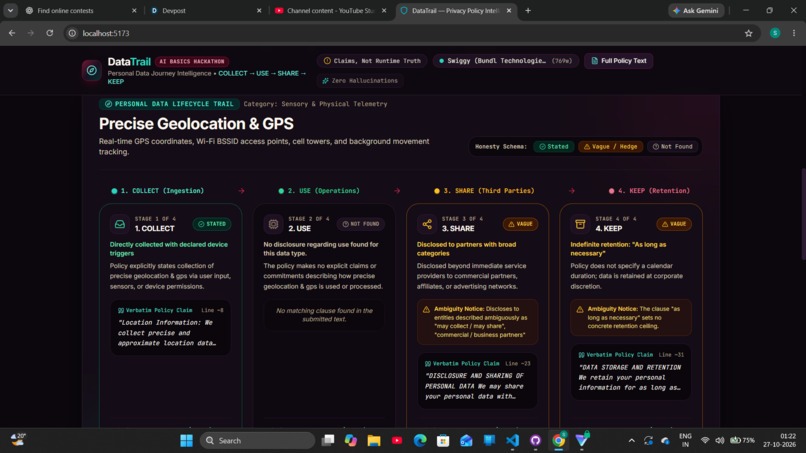 Datatrail – screenshot 6
