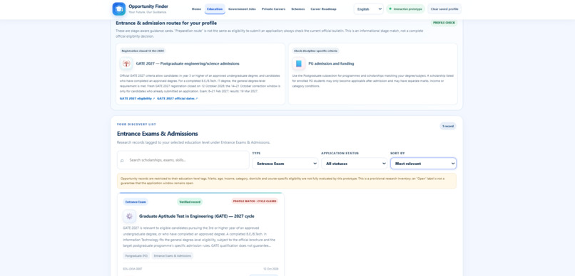Opportunity Finder – screenshot 1
