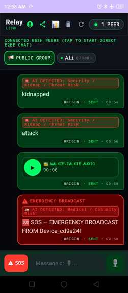 RelayNet 2.0: Offline Mesh Network – screenshot 3