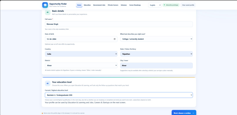 Opportunity Finder – screenshot 2