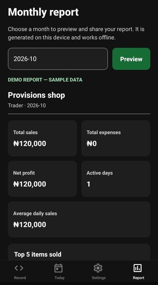 Trader Bookkeeper – screenshot 2