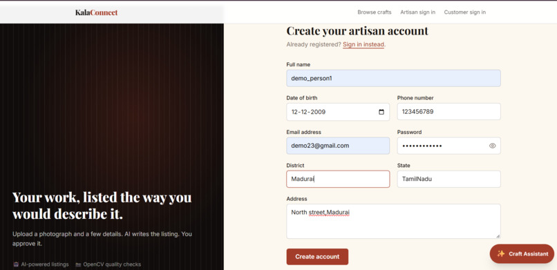 KalaConnect – AI-Powered Artisan Marketplace  – screenshot 2
