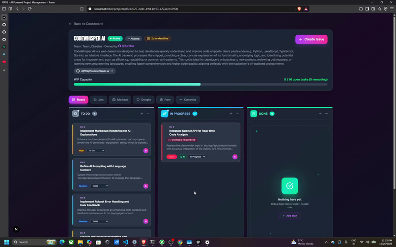 DAVE : Developer-Agent-Virtual-Ecosystem Private – screenshot 2