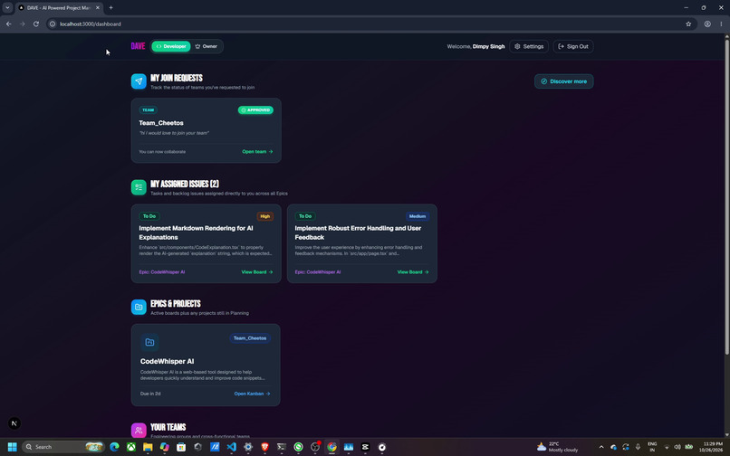 DAVE : Developer-Agent-Virtual-Ecosystem Private – screenshot 3